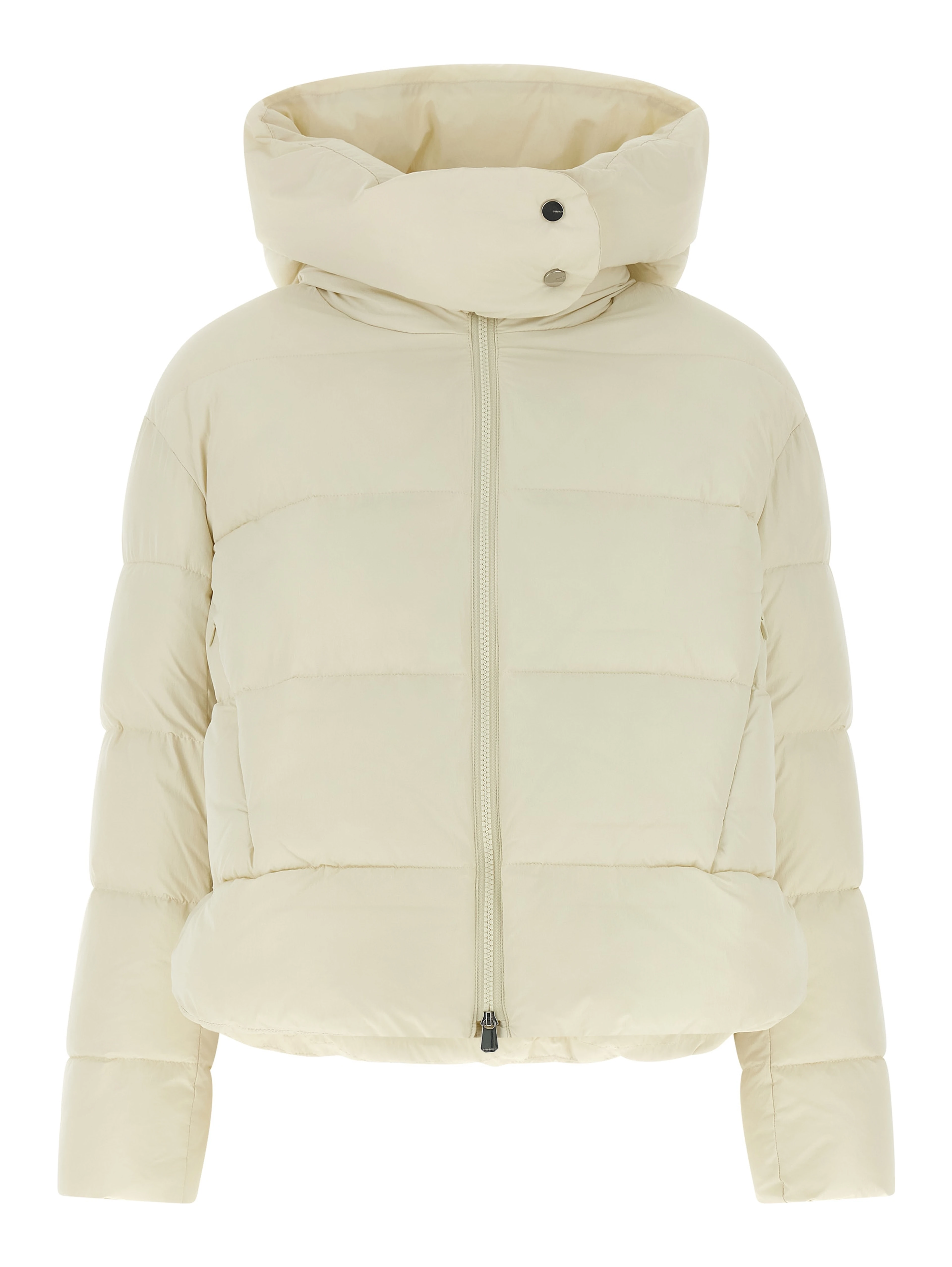 Beige Polyamide Full-Length Jacket
