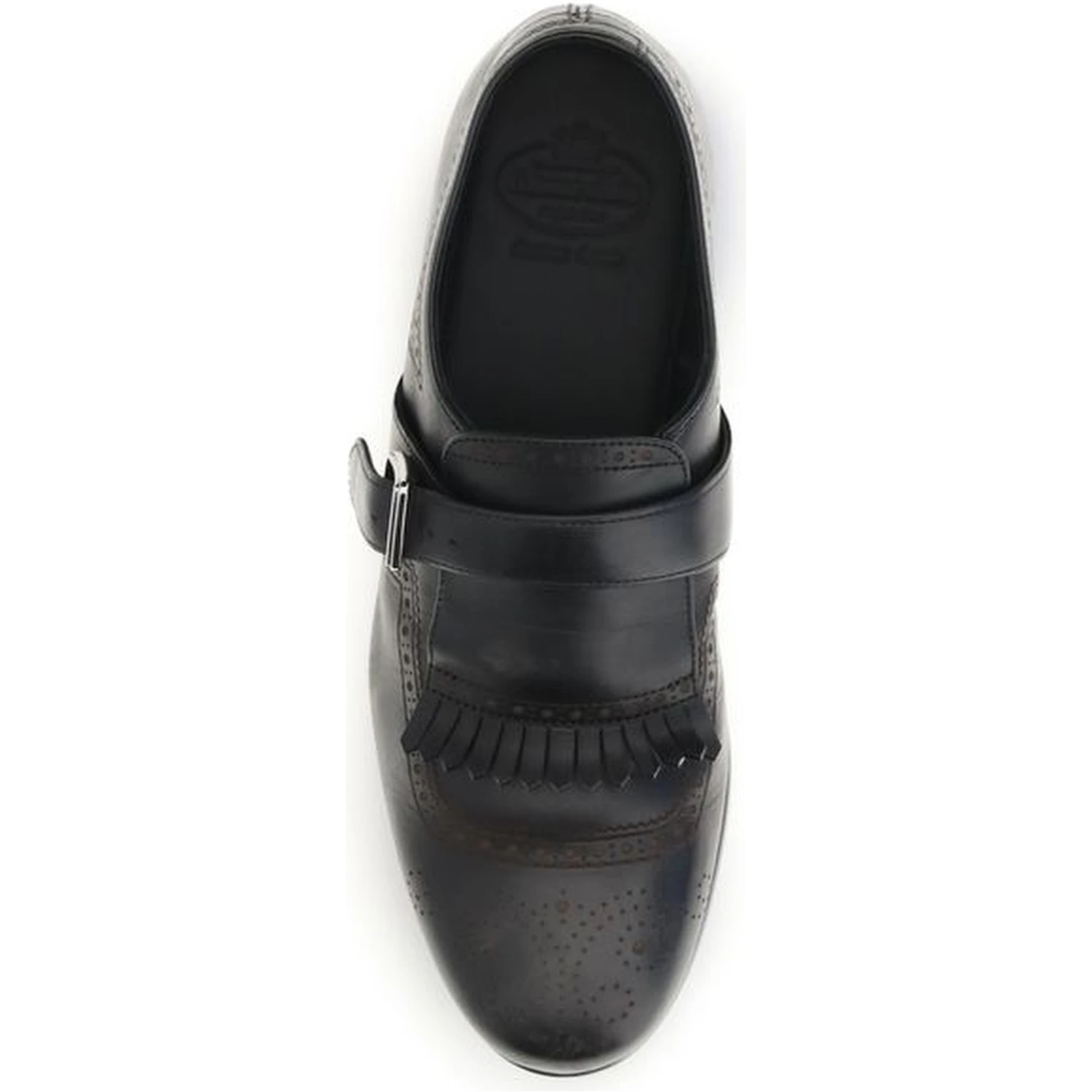 Black Calf Leather Bos Taurus Slip-On Loafers