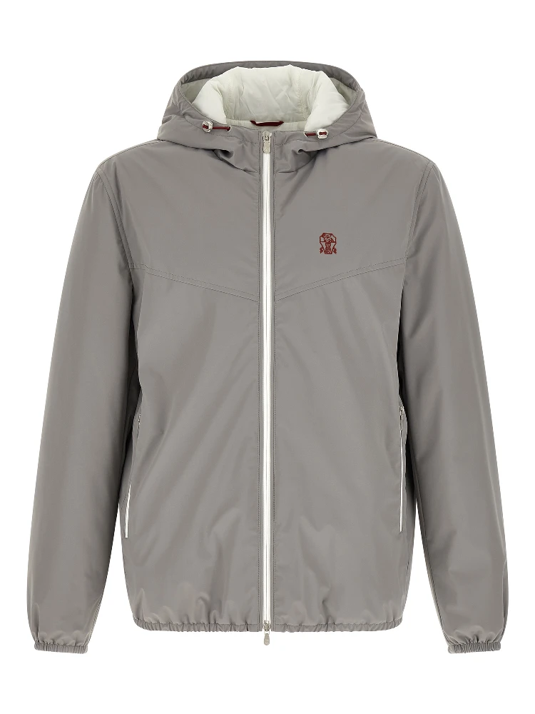 Gray Polyamide Shell Jacket