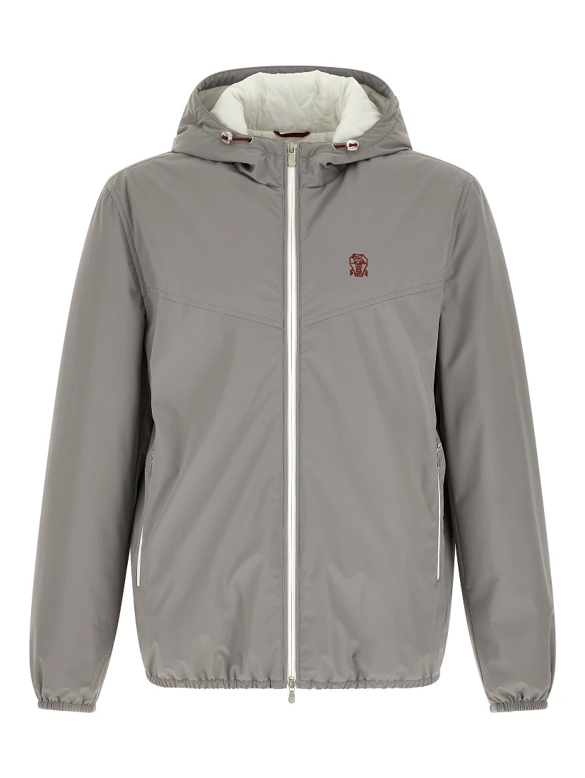 Gray Polyamide Shell Jacket