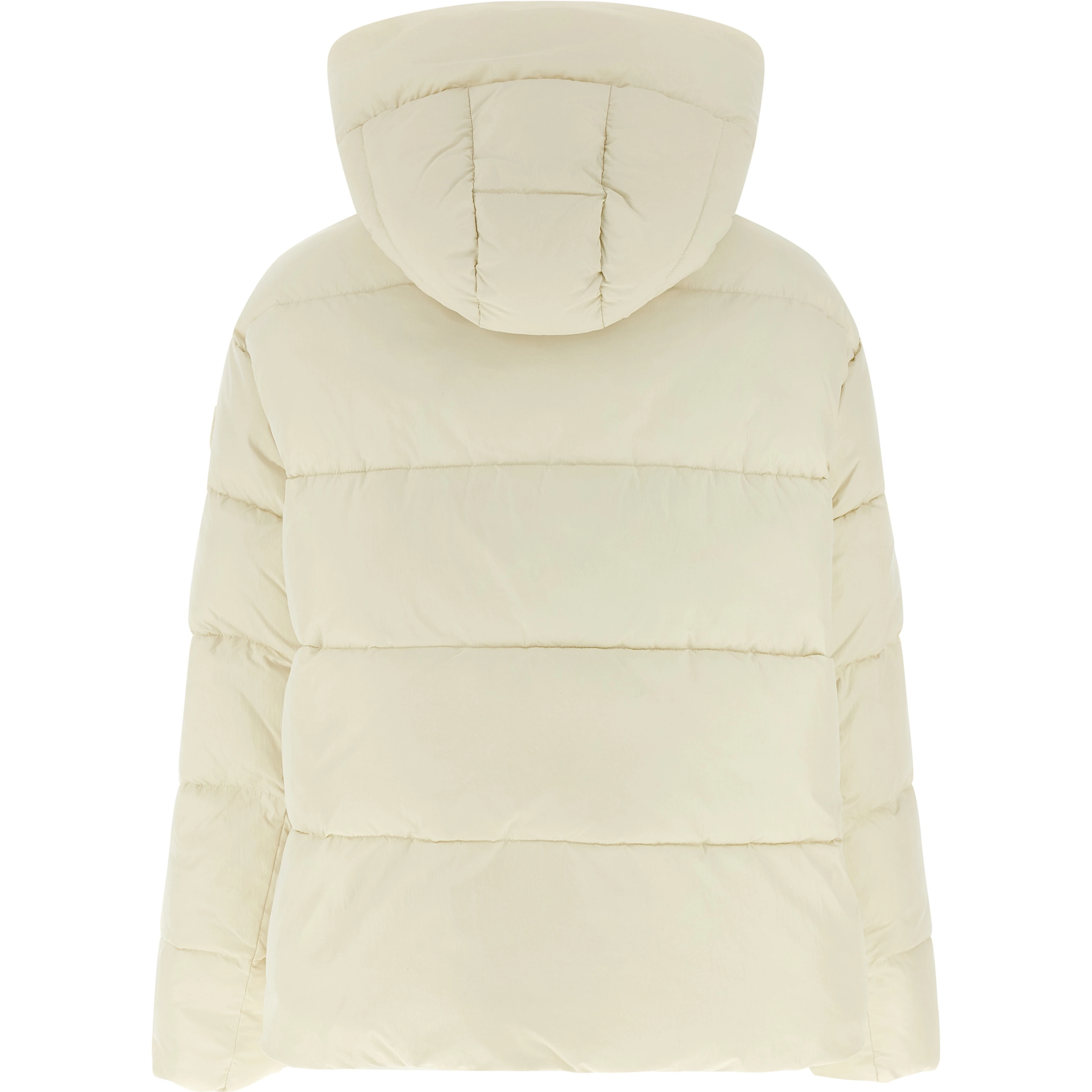 Beige Polyamide Full-Length Jacket