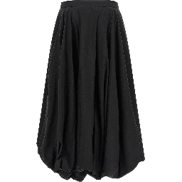 Black Polyamide Mini Skirt