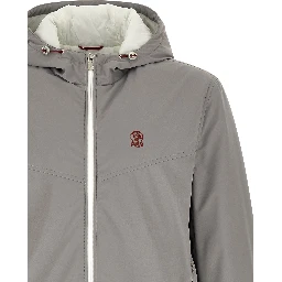 Gray Polyamide Shell Jacket