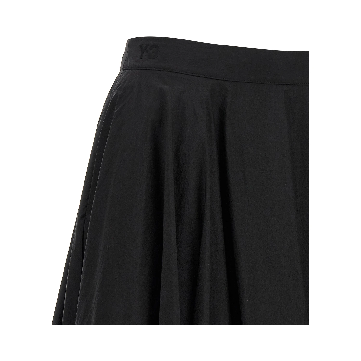 Black Polyamide Mini Skirt