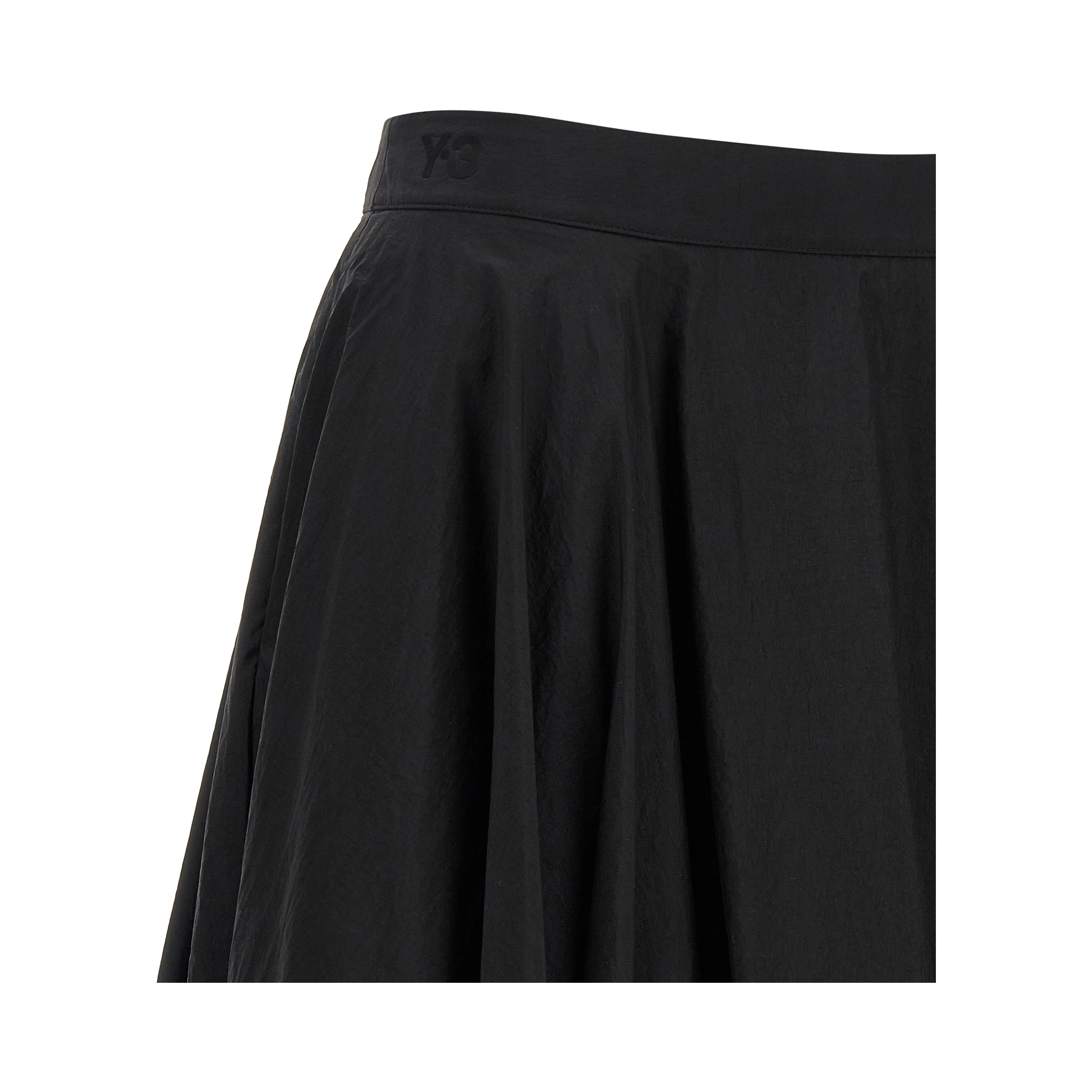 Black Polyamide Mini Skirt