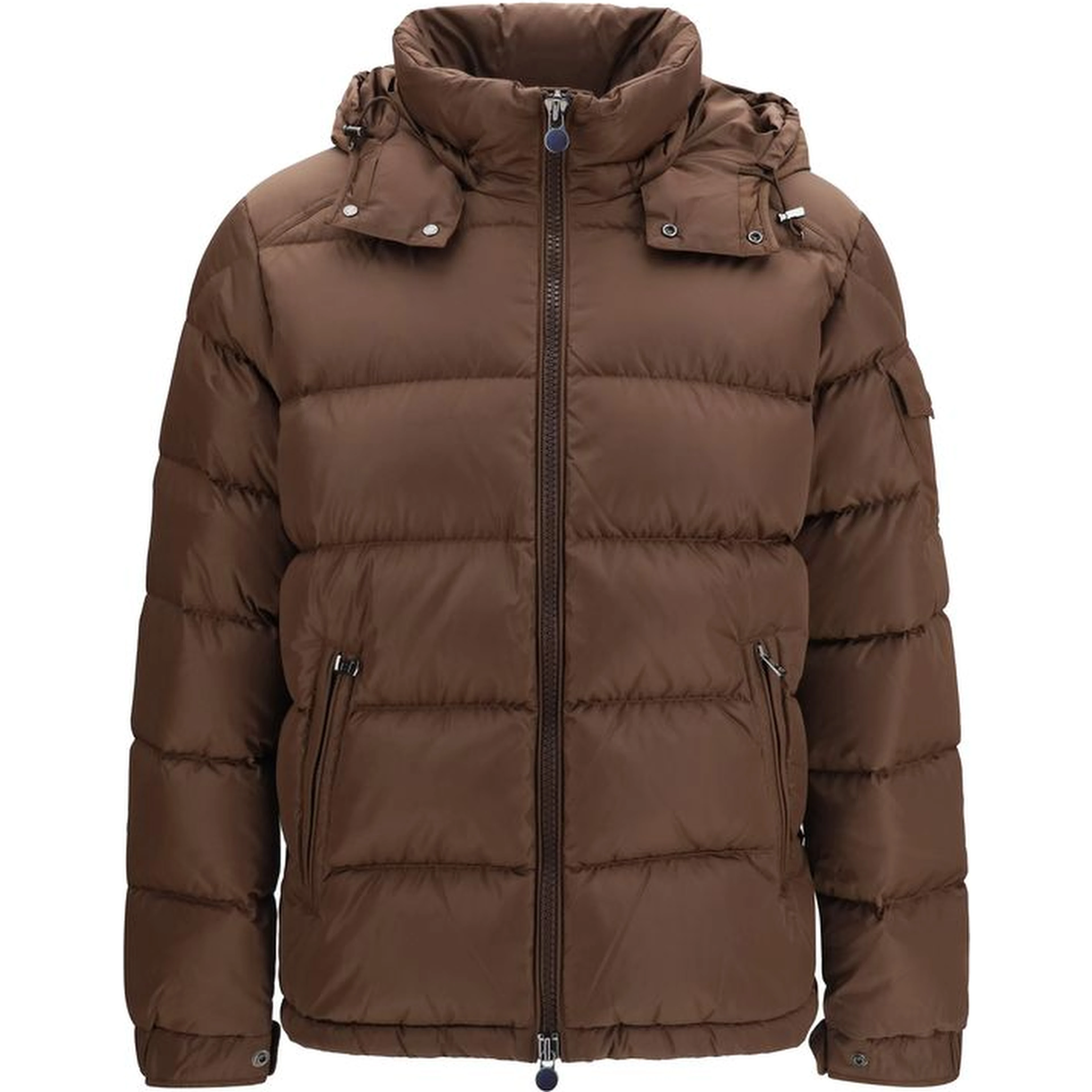 Brown Polyamide Full-Length Jacket