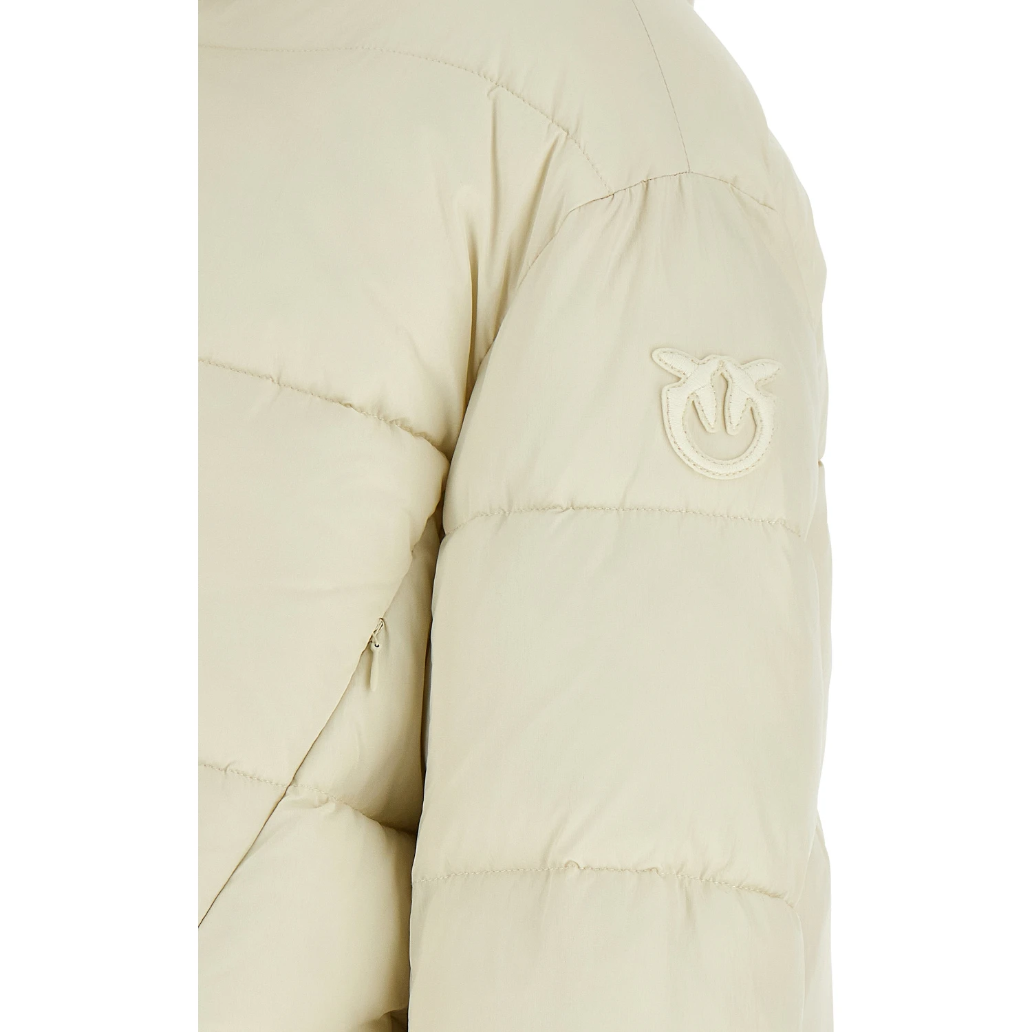 Beige Polyamide Full-Length Jacket
