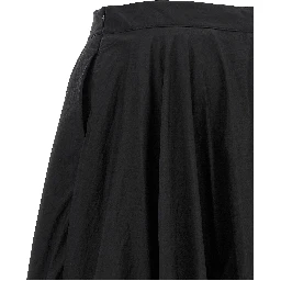 Black Polyamide Mini Skirt