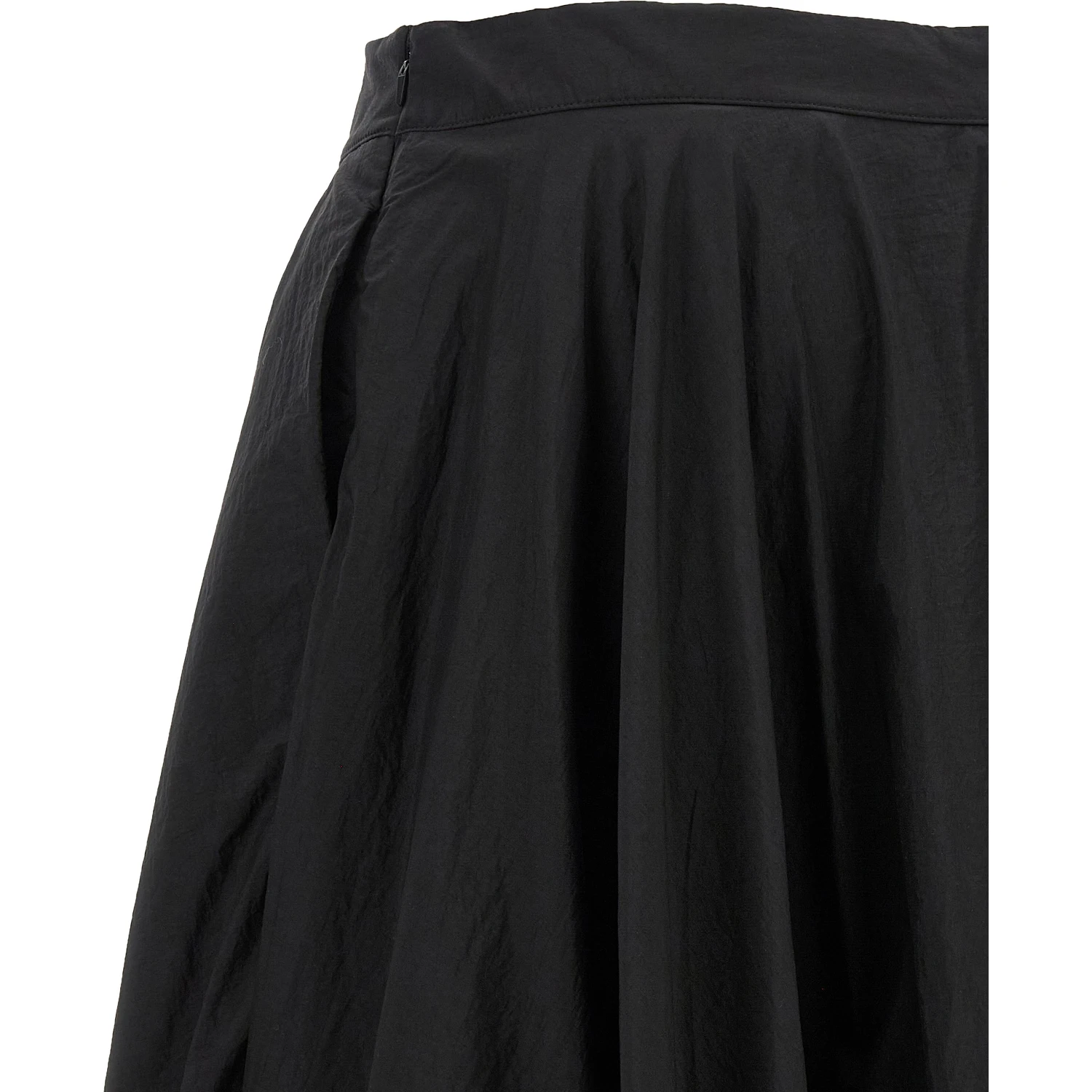 Black Polyamide Mini Skirt