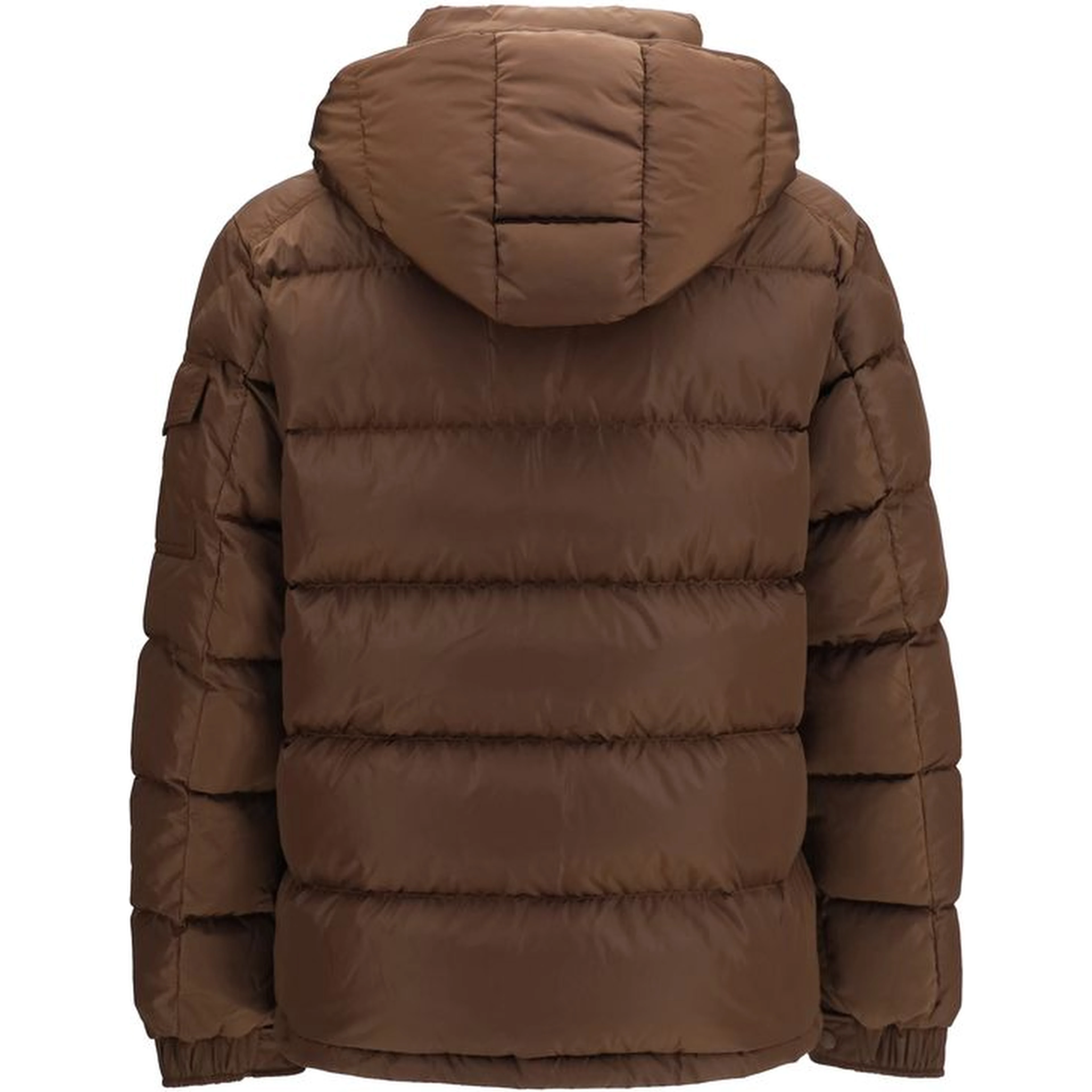 Brown Polyamide Full-Length Jacket