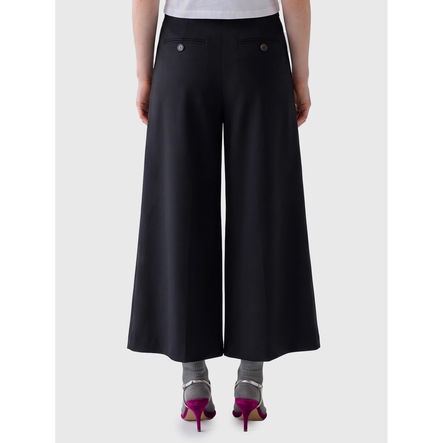 Wide-leg tailored pants