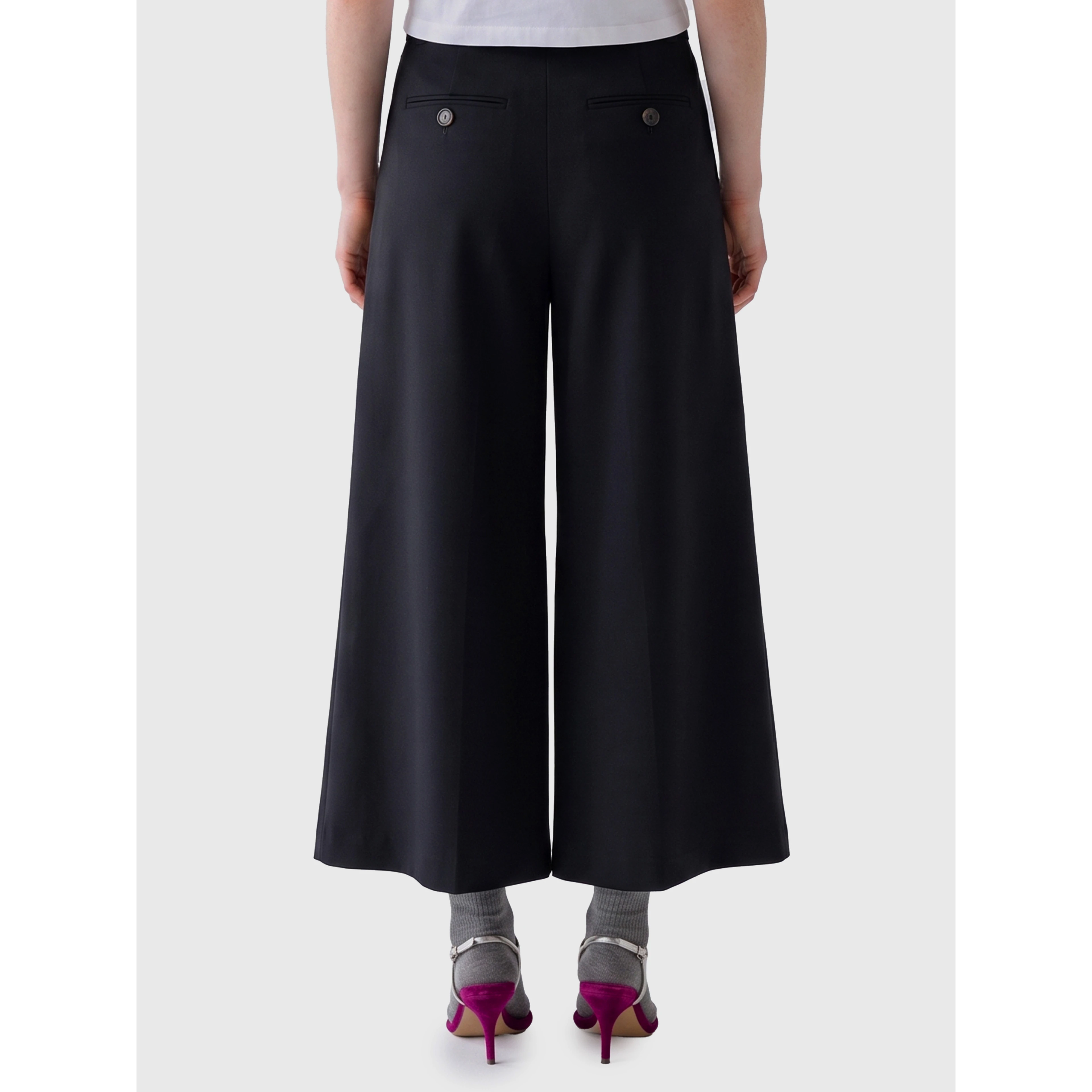 Wide-leg tailored pants