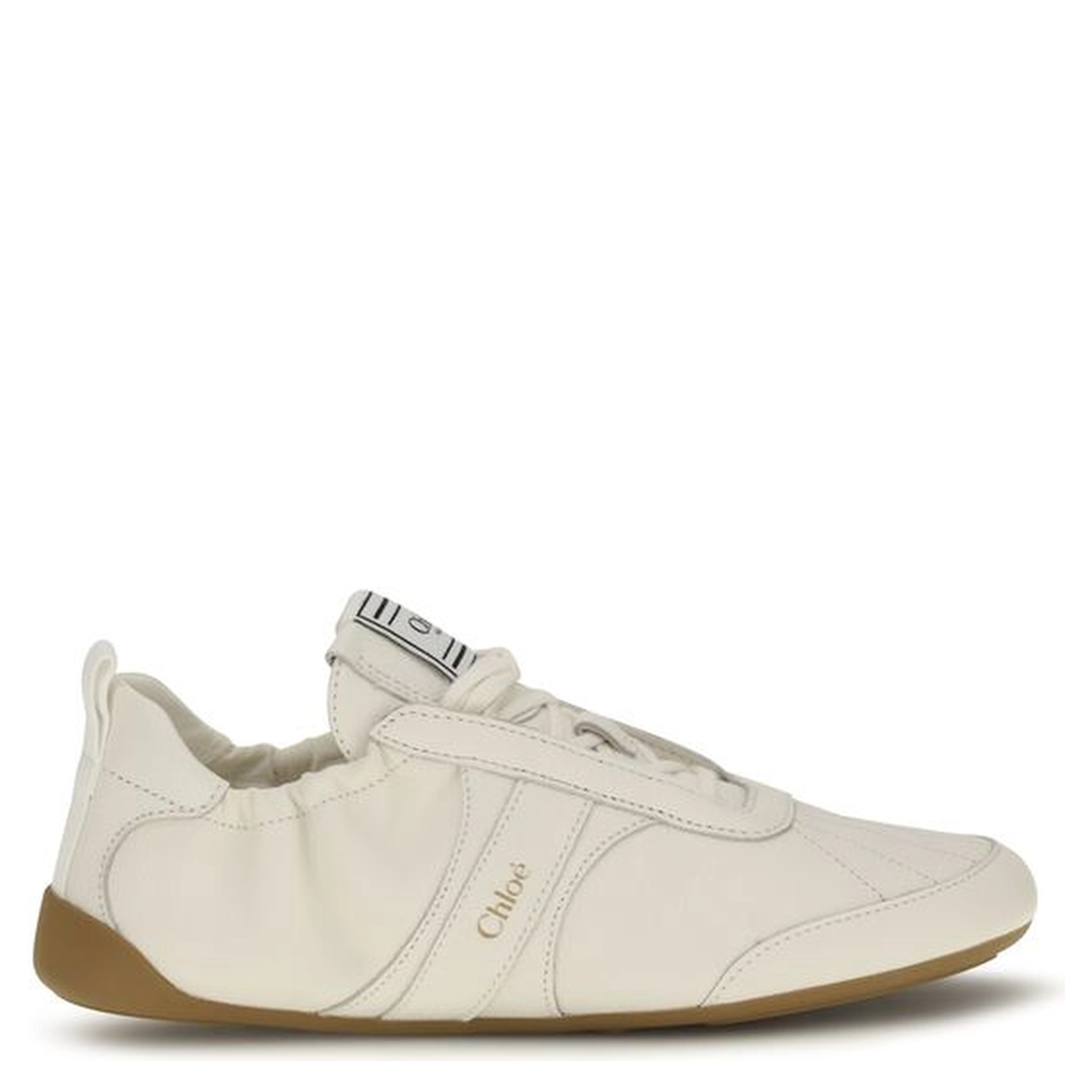 Beige Fabric Athletic Sneakers