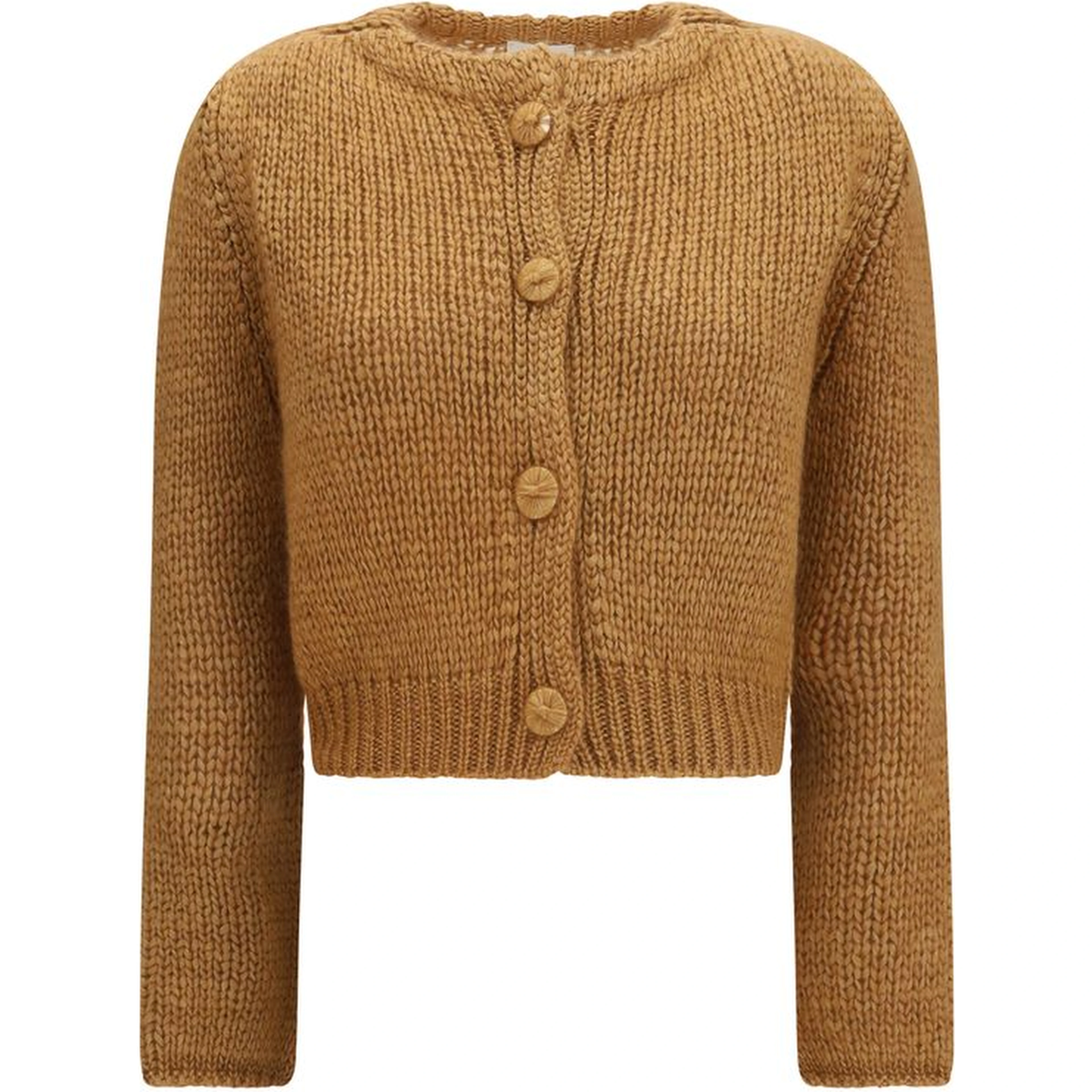 Brown Silk Cardigan