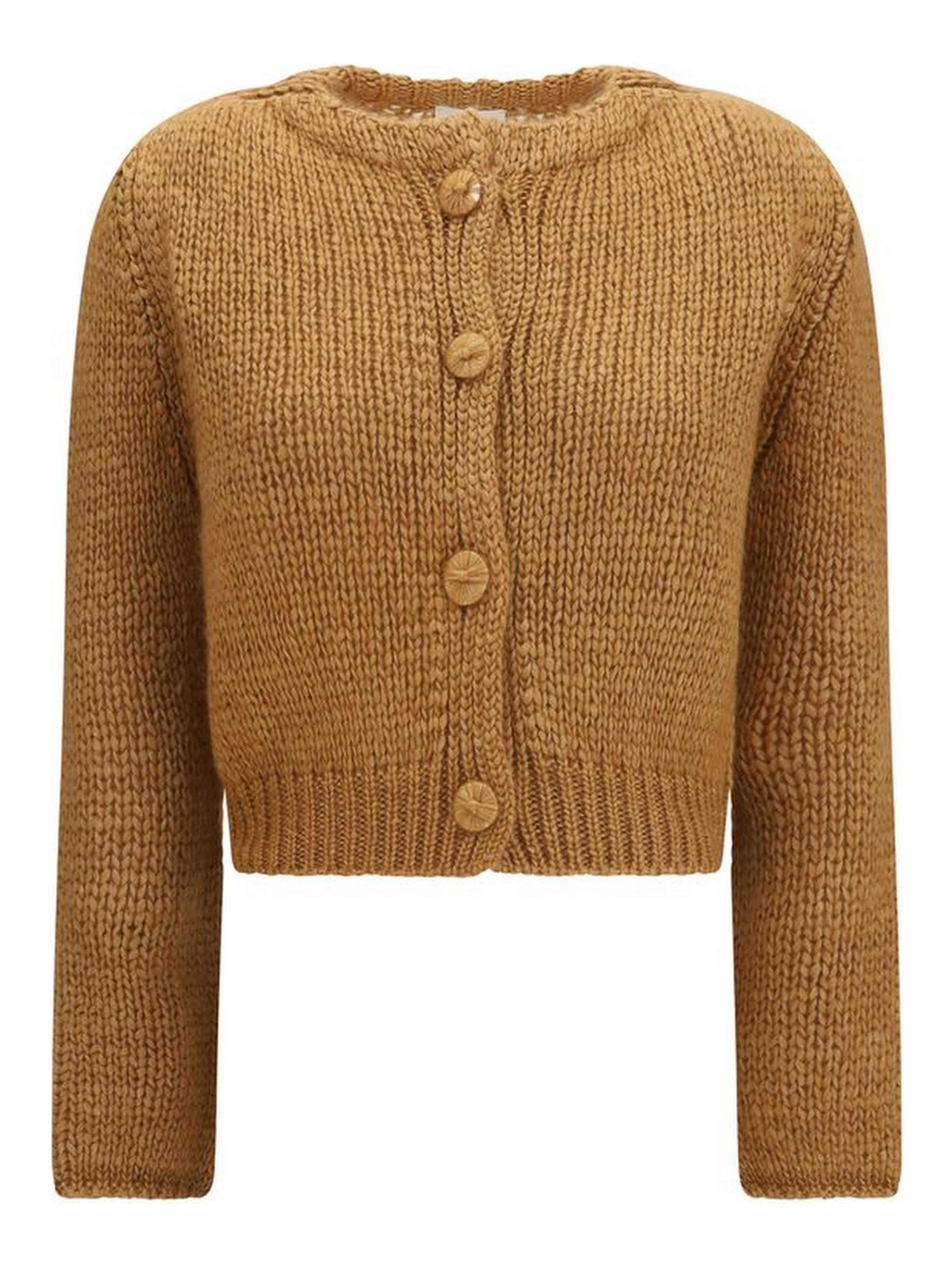Brown Silk Cardigan