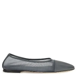 Gray Calf Leather Bos Taurus Ballet Flats