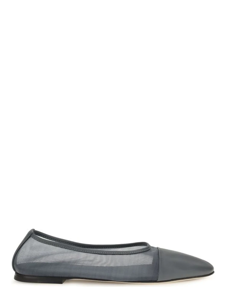 Gray Calf Leather Bos Taurus Ballet Flats