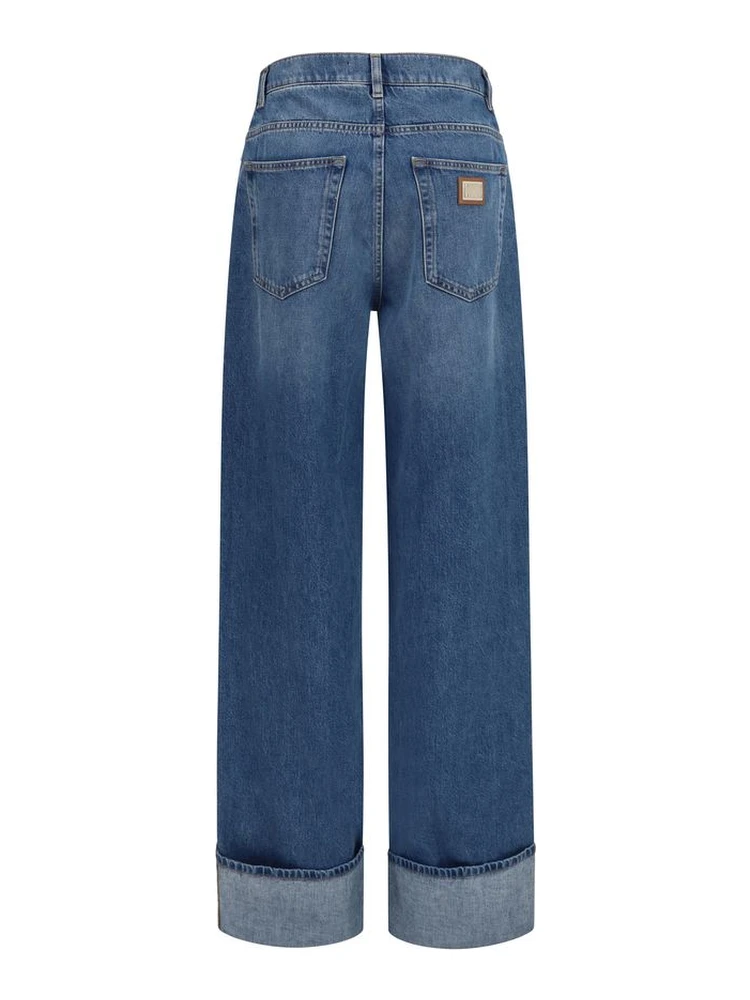 Blue Cotton Straight-Leg Jeans alternative