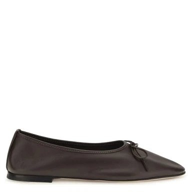 Brown Calf Leather Bos Taurus Ballet Flats