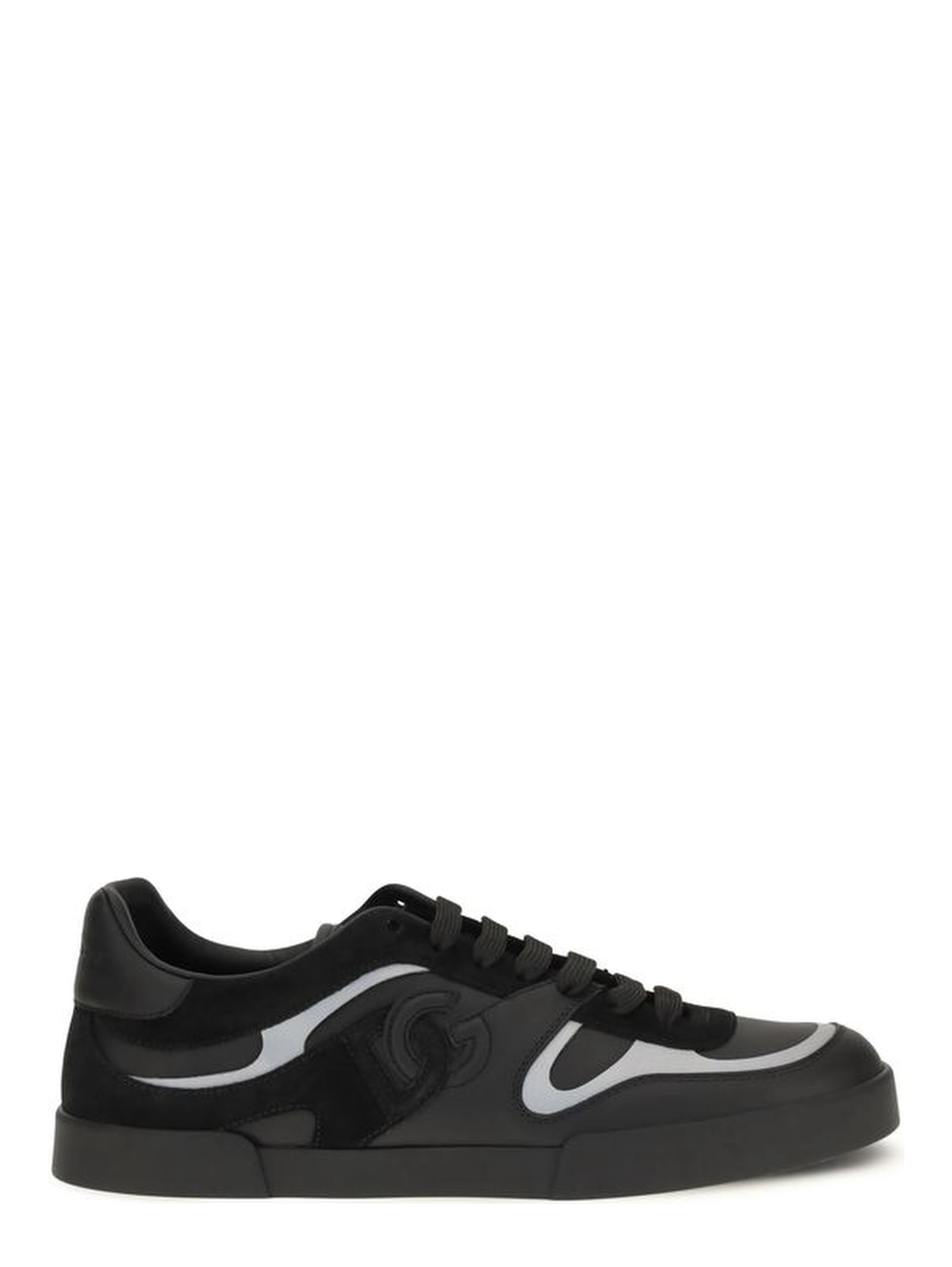 Black Calf Leather Bos Taurus Sneakers
