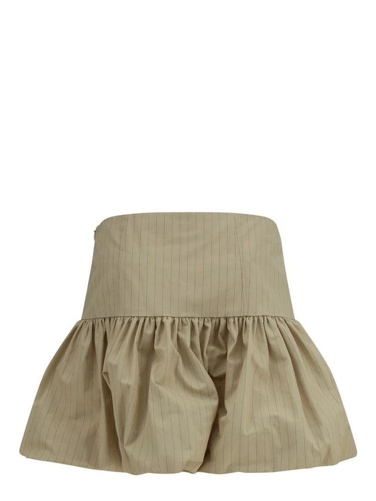 Beige Cotton Mini Skirt alternative