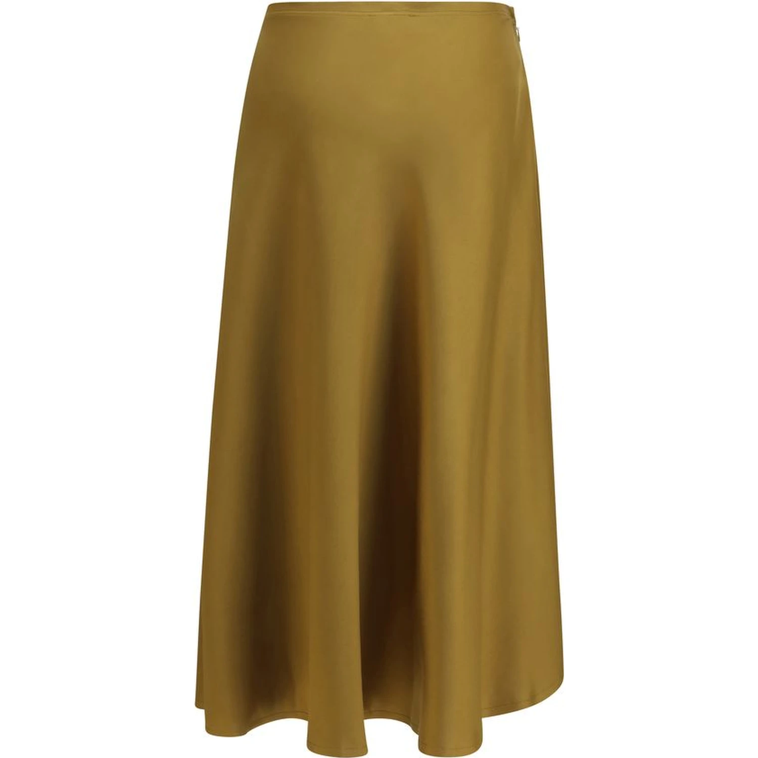 Bicolor Acetate Midi Skirt