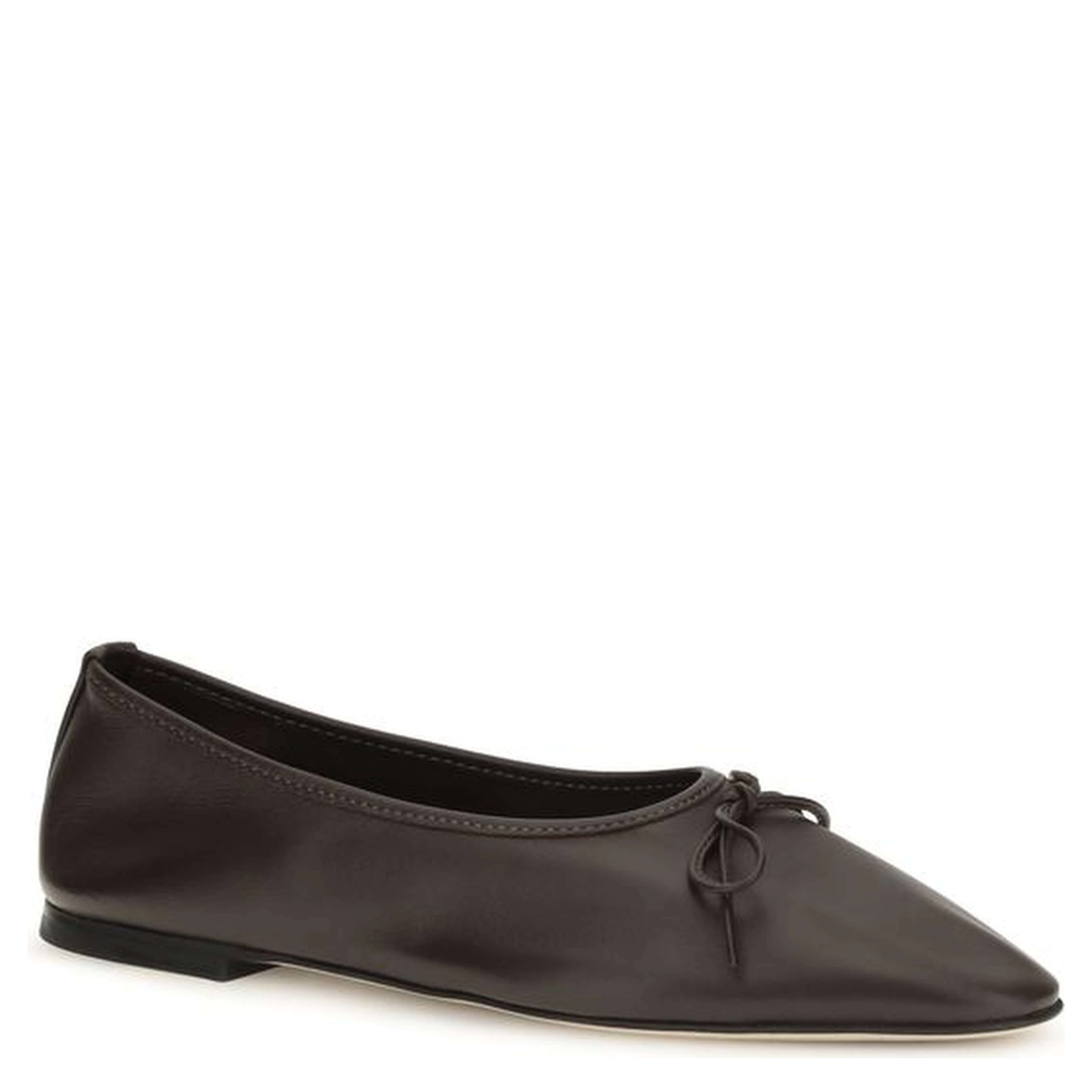 Brown Calf Leather Bos Taurus Ballet Flats