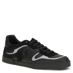 Black Calf Leather Bos Taurus Sneakers