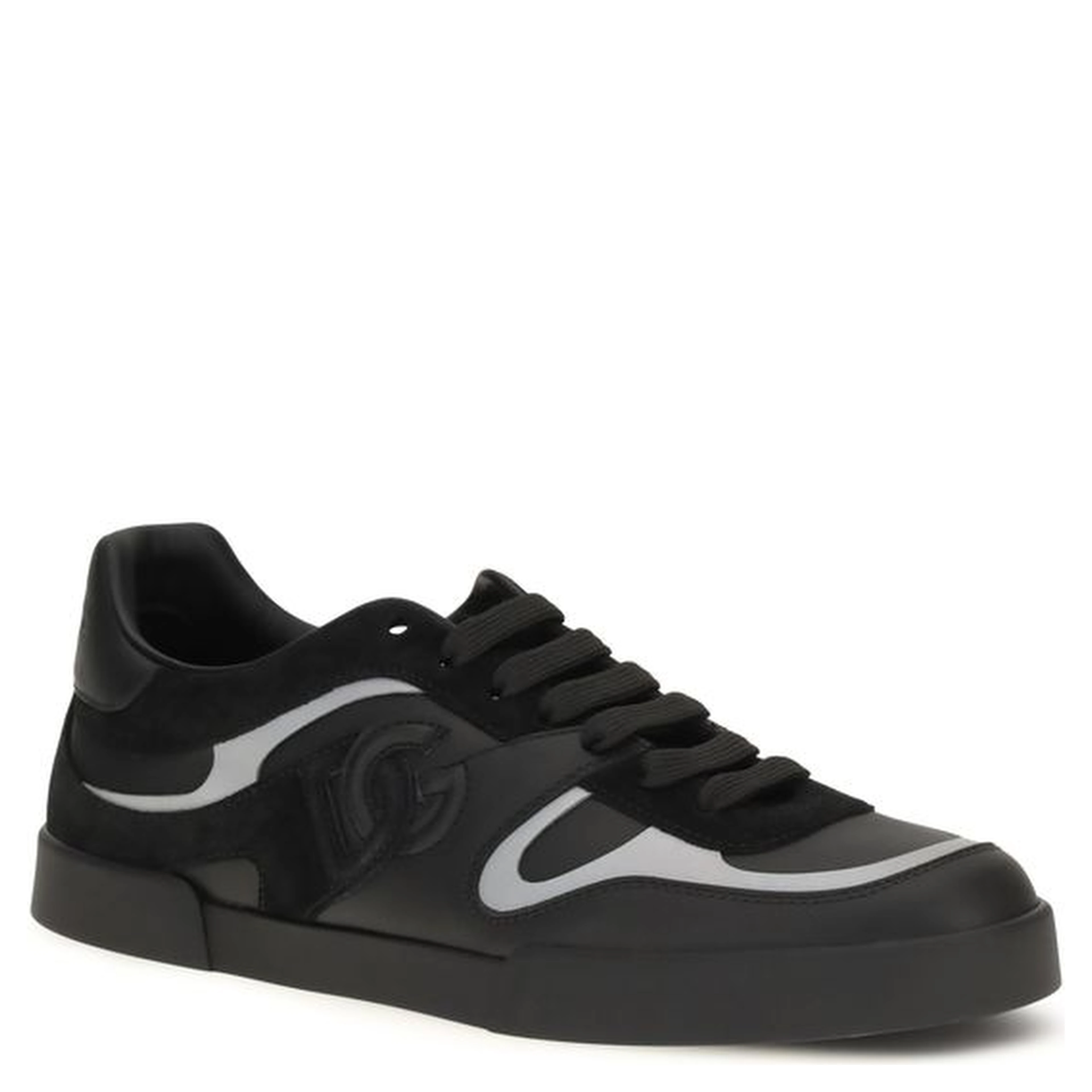 Black Calf Leather Bos Taurus Sneakers