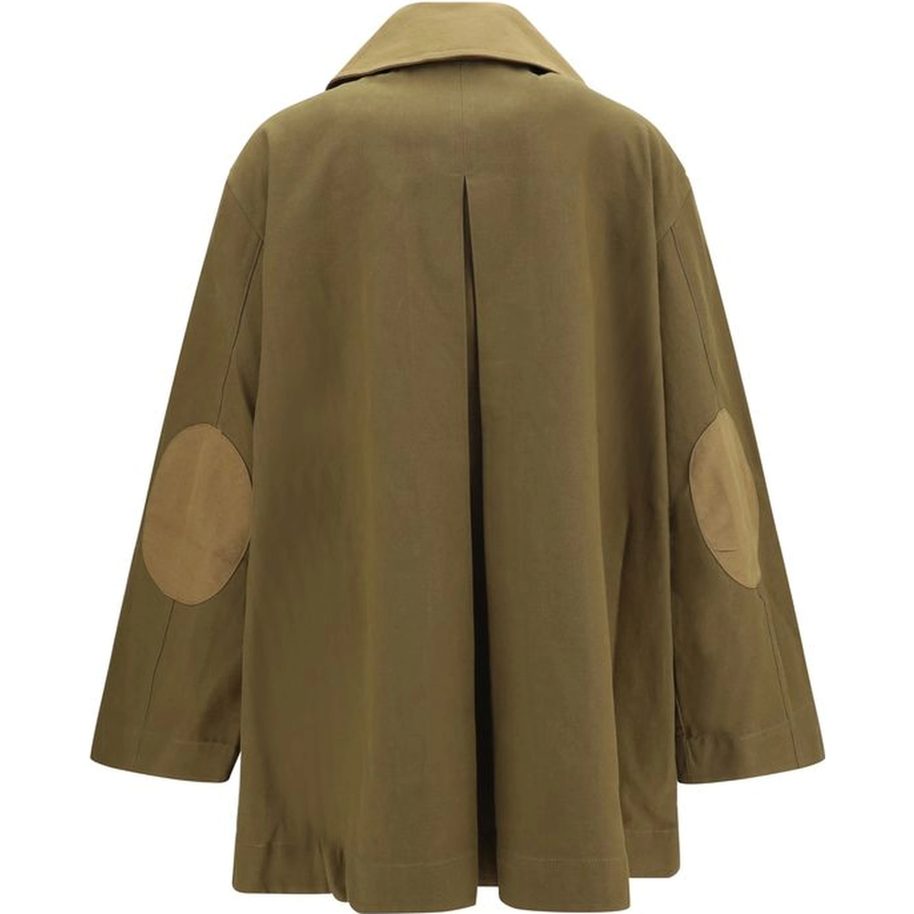 Bicolor Cotton Full-Length Jacket