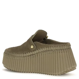 Bicolor Calf Leather Bos Taurus Mules