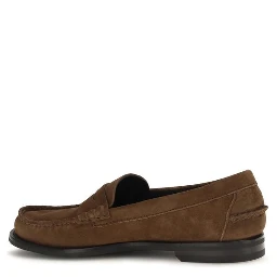 Brown Suede Leather Slip-On Loafers