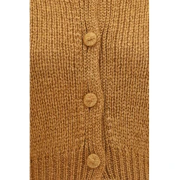 Brown Silk Cardigan