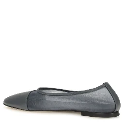 Gray Calf Leather Bos Taurus Ballet Flats