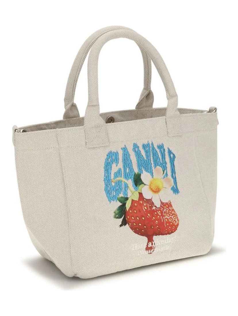 Beige Polyester Shoulder Bag