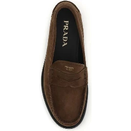 Brown Suede Leather Slip-On Loafers