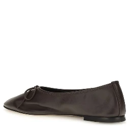 Brown Calf Leather Bos Taurus Ballet Flats