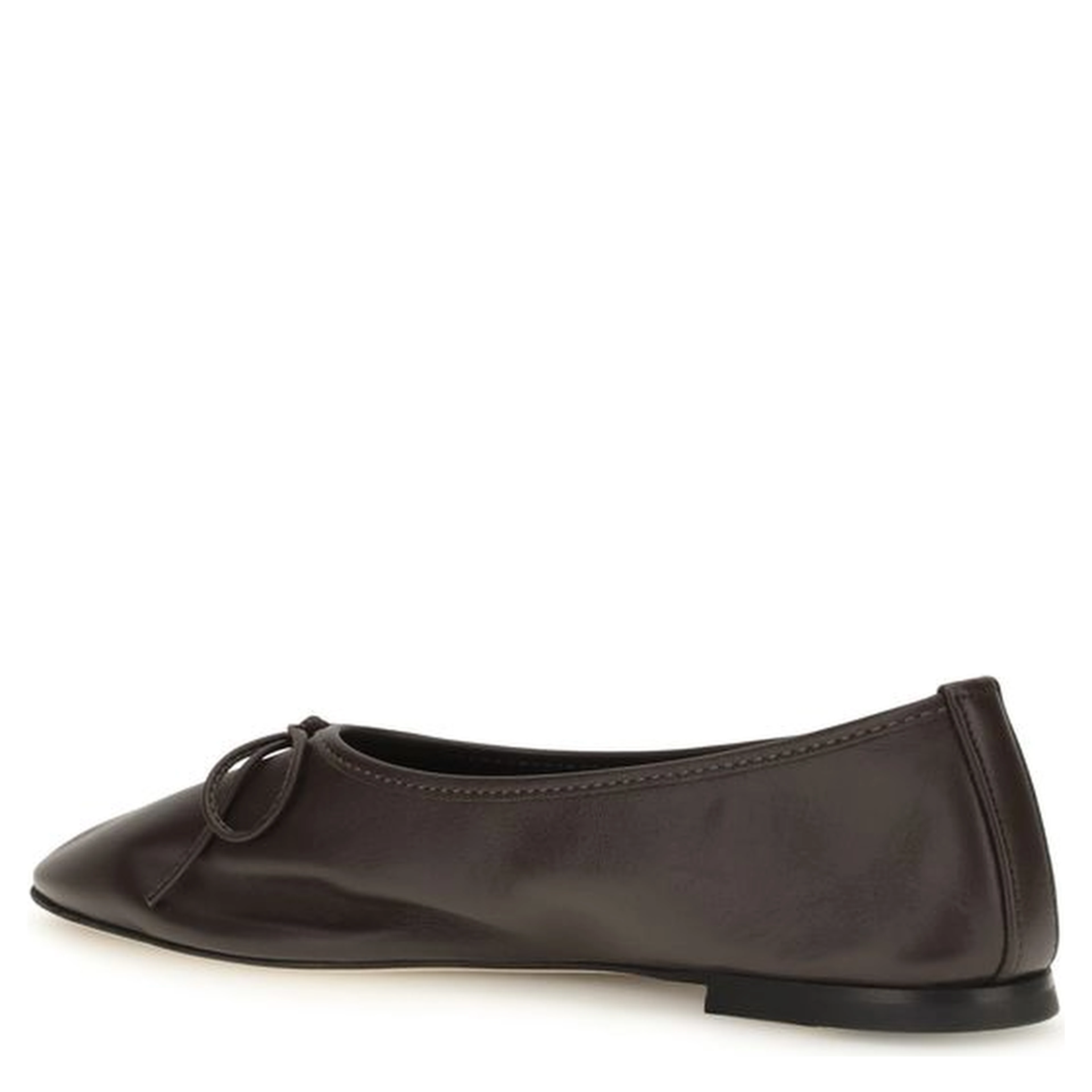 Brown Calf Leather Bos Taurus Ballet Flats