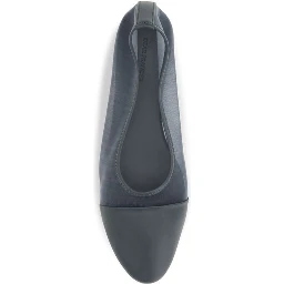 Gray Calf Leather Bos Taurus Ballet Flats