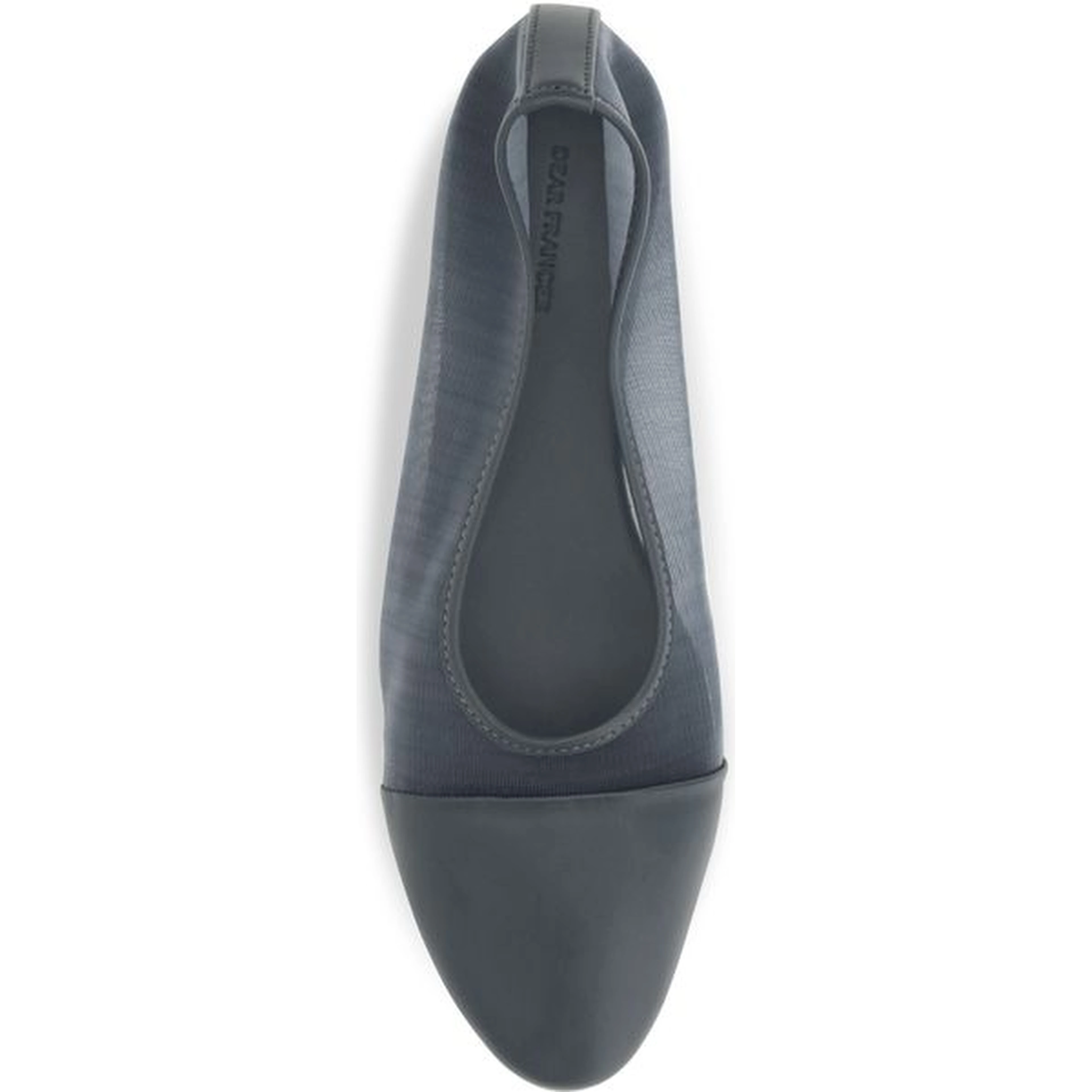 Gray Calf Leather Bos Taurus Ballet Flats