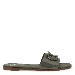 Bicolor Calf Leather Bos Taurus Flat Sandals