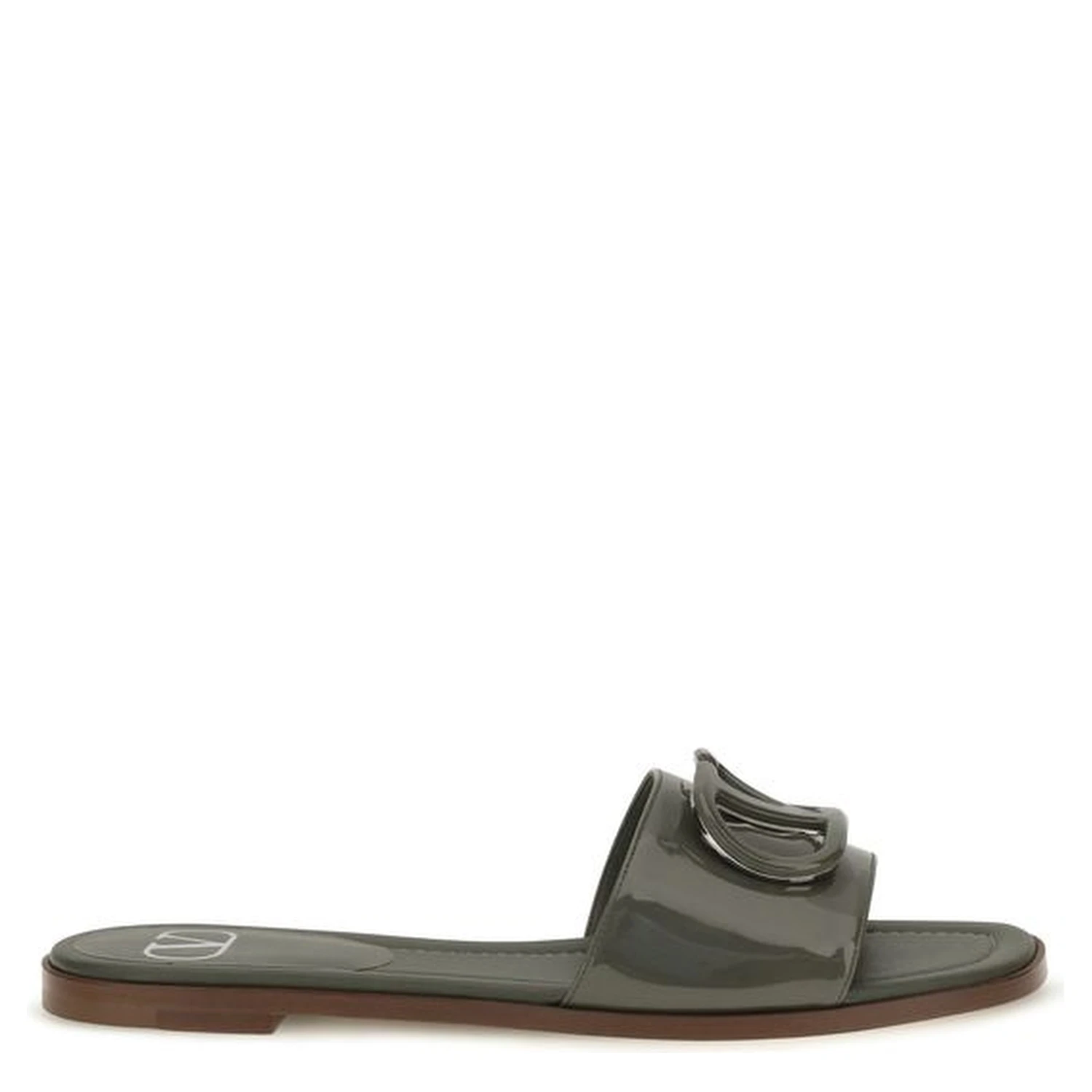 Bicolor Calf Leather Bos Taurus Flat Sandals