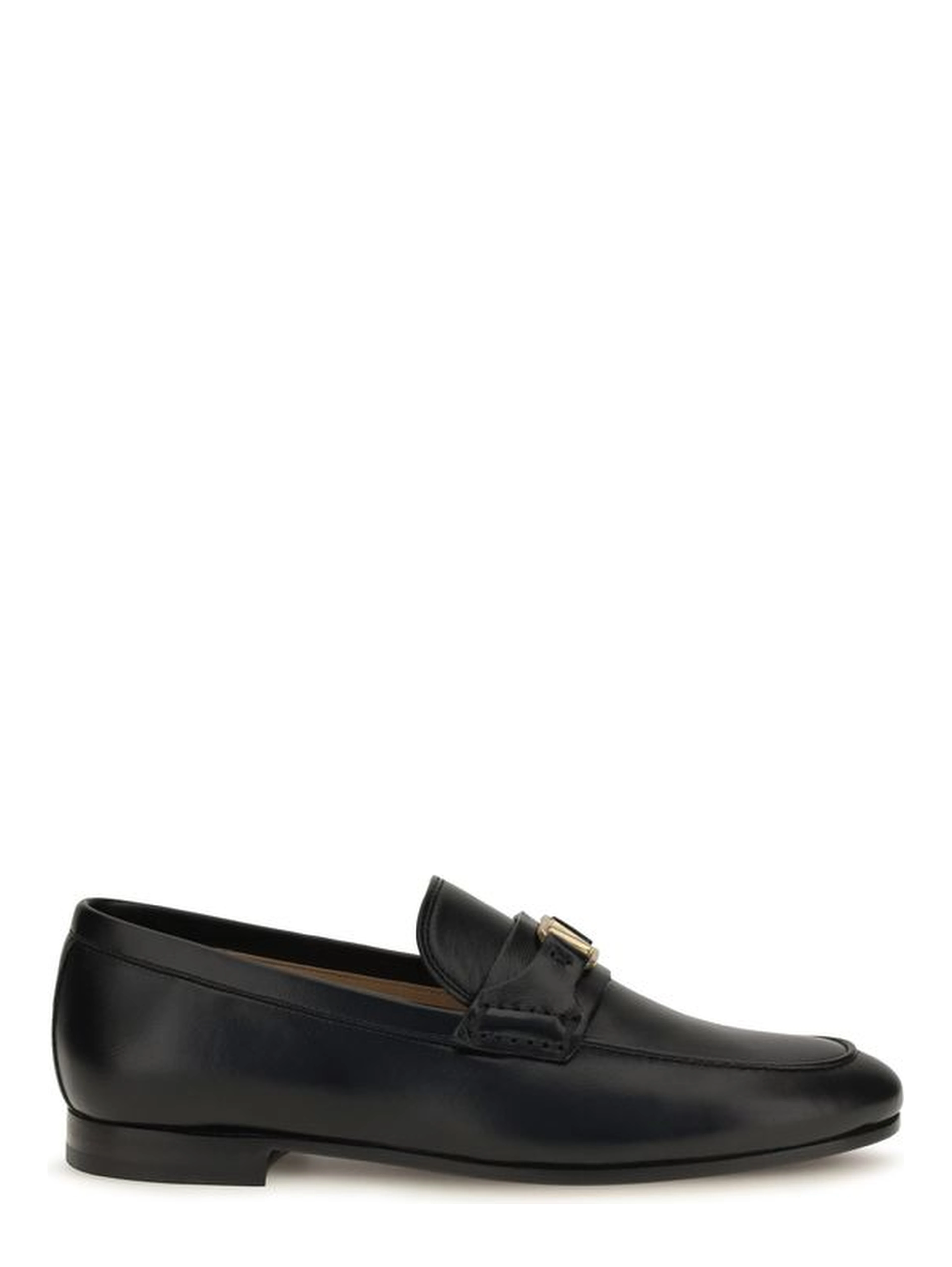 Black Calf Leather Bos Taurus Slip-On Loafers