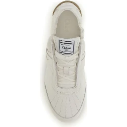 Beige Fabric Athletic Sneakers