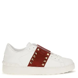 White Calf Leather Bos Taurus Low Top Sneakers