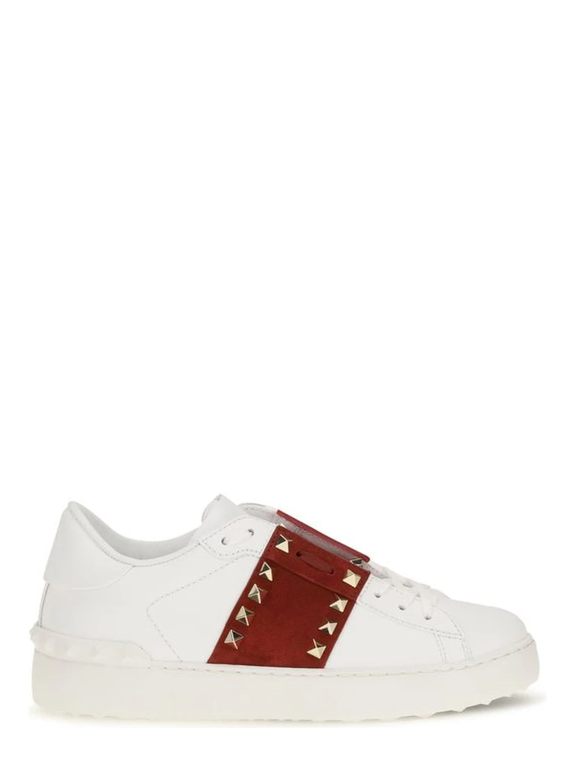 White Calf Leather Bos Taurus Low Top Sneakers