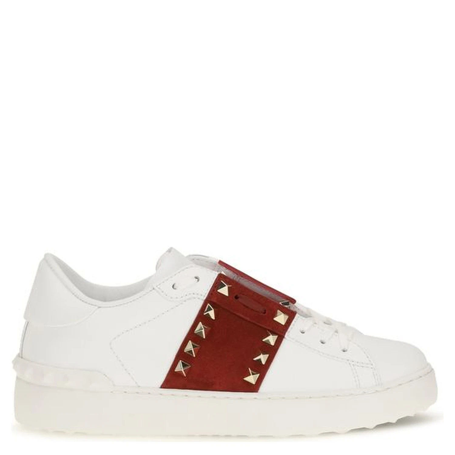White Calf Leather Bos Taurus Low Top Sneakers