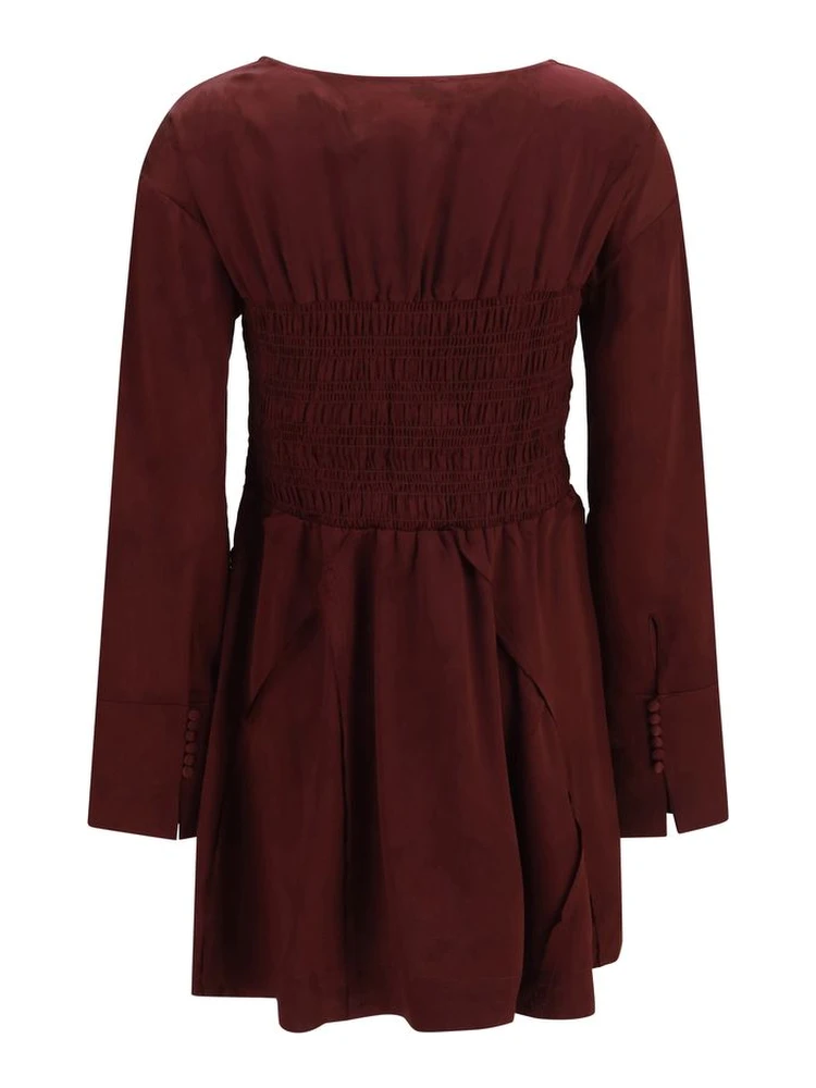 Bordeaux Acetate Casual Dress alternative