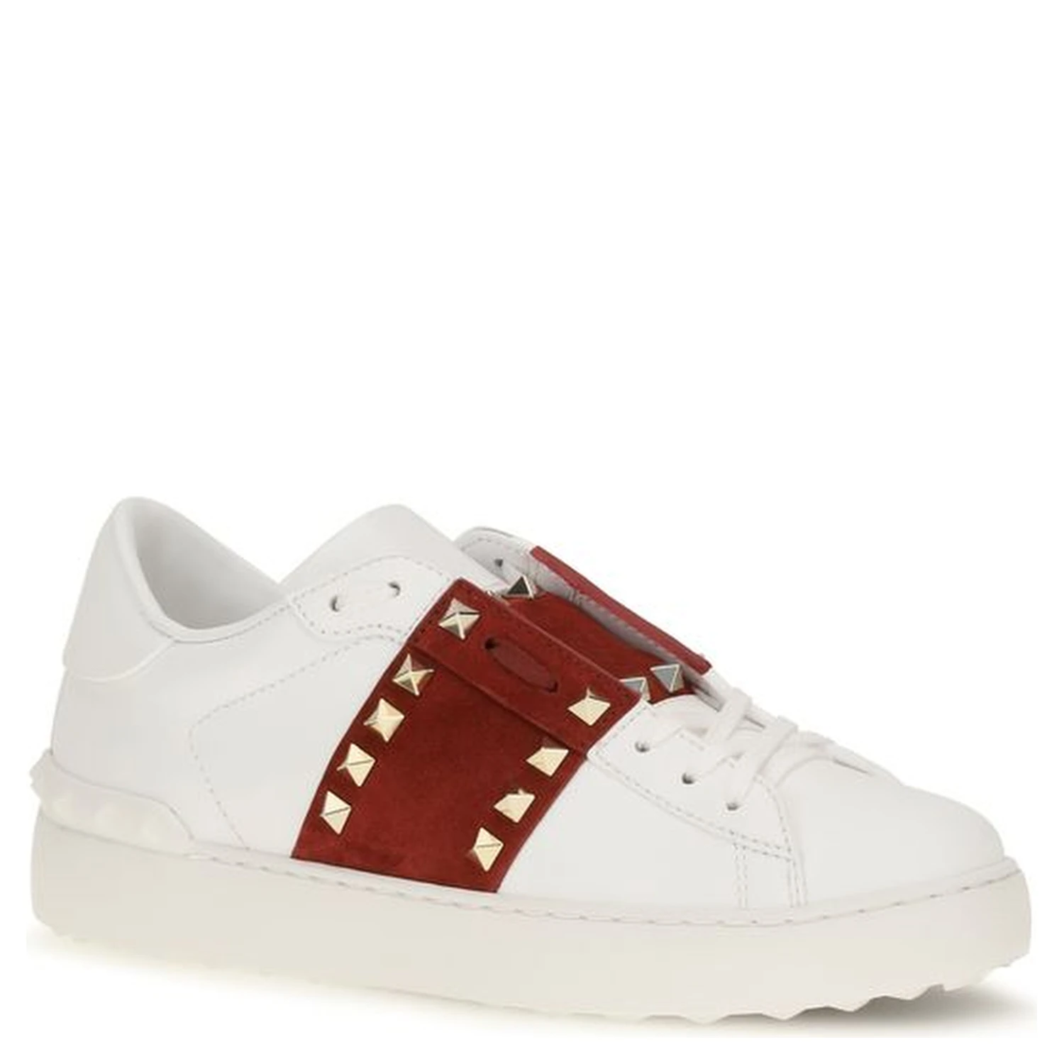 White Calf Leather Bos Taurus Low Top Sneakers