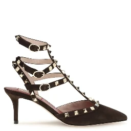 Brown Suede Leather High Heel Pumps